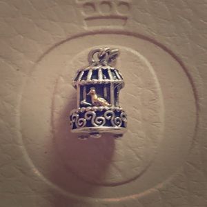 Authentic Pandora 2 tone bird cage charm.